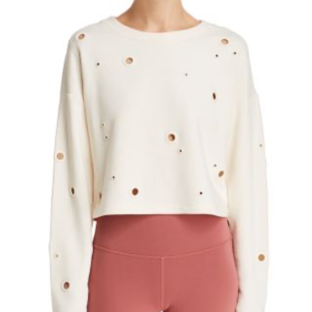 ALO yoga cadence grommet cropped sweatshirt
